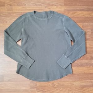 Buck Mason Ribbed Crew Neck Shirt Top Long Sleeve M New